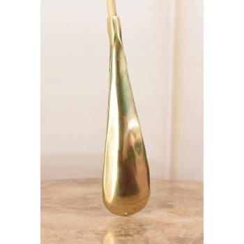 Stylowa Łyżka do Butów - Mosiądz + Drapaczka do Pleców - Złota 57 cm