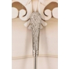 Stylowa Łyżka do Butów - Mosiądz - Dekor Zdobienia - Srebrna 56 cm