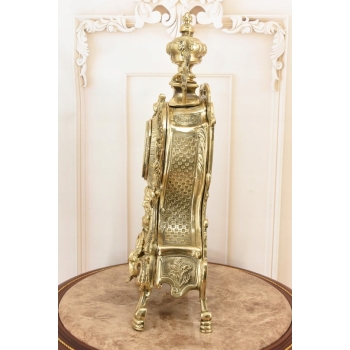 Zegar Kominkowy Stojący Mosiężny - Mosiądz - Dekoracja Prezent