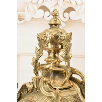 Zegar Kominkowy Stojący Mosiężny - Mosiądz - Dekoracja Prezent