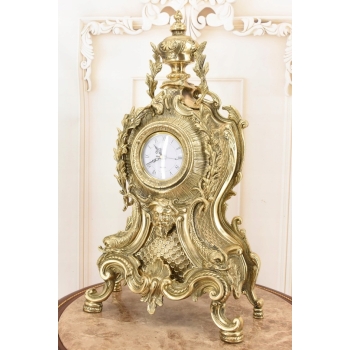 Zegar Kominkowy Stojący Mosiężny - Mosiądz - Dekoracja Prezent