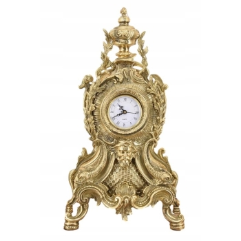 Zegar Kominkowy Stojący Mosiężny - Mosiądz - Dekoracja Prezent