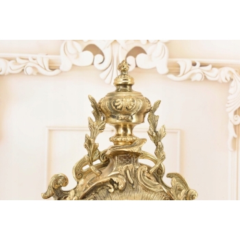 Zegar Kominkowy Stojący Mosiężny - Mosiądz - Dekoracja Prezent