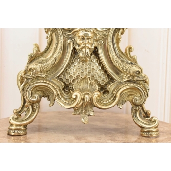 Zegar Kominkowy Stojący Mosiężny - Mosiądz - Dekoracja Prezent