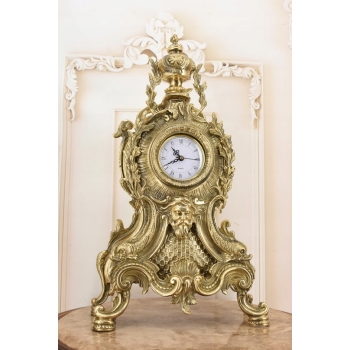 Zegar Kominkowy Stojący Mosiężny - Mosiądz - Dekoracja Prezent