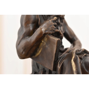 Mojżesz z Tablica - Dziesięć Przykazań - Biblia - Figura Rzeźba z Brązu