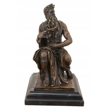 Mojżesz z Tablica - Dziesięć Przykazań - Biblia - Figura Rzeźba z Brązu