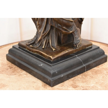 Mojżesz z Tablica - Dziesięć Przykazań - Biblia - Figura Rzeźba z Brązu