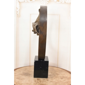 Splecione Dłonie - Uścisk Zakochanych - Styl Salvador Dali - Figura z Brązu