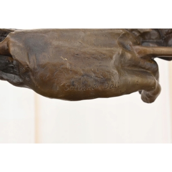 Splecione Dłonie - Uścisk Zakochanych - Styl Salvador Dali - Figura z Brązu