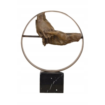 Splecione Dłonie - Uścisk Zakochanych - Styl Salvador Dali - Figura z Brązu