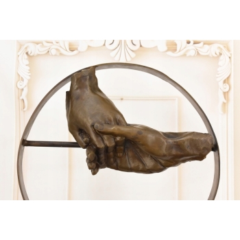 Splecione Dłonie - Uścisk Zakochanych - Styl Salvador Dali - Figura z Brązu