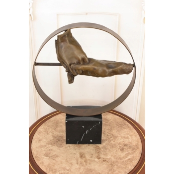 Splecione Dłonie - Uścisk Zakochanych - Styl Salvador Dali - Figura z Brązu