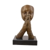 Styl Salvador Dali - Modląca Się Twarz - Modlitwa - Figura z Brązu - Ozdoba