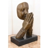 Styl Salvador Dali - Modląca Się Twarz - Modlitwa - Figura z Brązu - Ozdoba