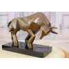 Byk Geometryczny - Byk z Wall Street - Nowoczesny- Figura z Brązu - Kubizm