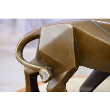 Byk Geometryczny - Byk z Wall Street - Nowoczesny- Figura z Brązu - Kubizm