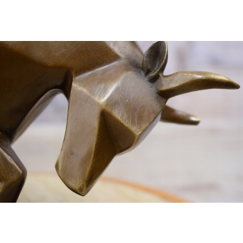 Byk Geometryczny - Byk z Wall Street - Nowoczesny- Figura z Brązu - Kubizm