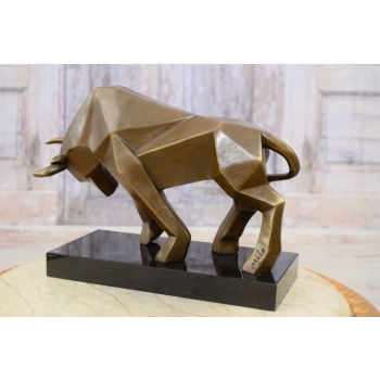 Byk Geometryczny - Byk z Wall Street - Nowoczesny- Figura z Brązu - Kubizm