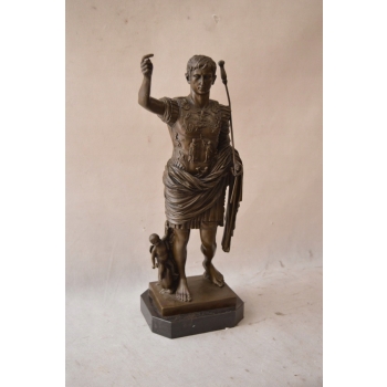 August z Prima Porta - Cesarz - Figura Rzeźba z Brązu - Dekoracja