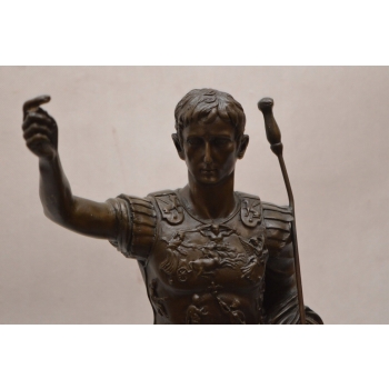 August z Prima Porta - Cesarz - Figura Rzeźba z Brązu - Dekoracja