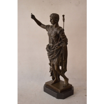 August z Prima Porta - Cesarz - Figura Rzeźba z Brązu - Dekoracja