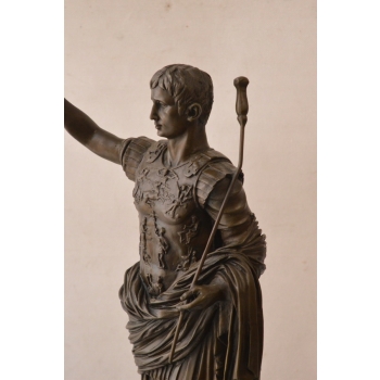 August z Prima Porta - Cesarz - Figura Rzeźba z Brązu - Dekoracja