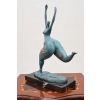 Łgarska Kobieta - Figura Rzeźba z Brązu - Brąz Patyna - Dekoracja
