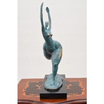 Łgarska Kobieta - Figura Rzeźba z Brązu - Brąz Patyna - Dekoracja