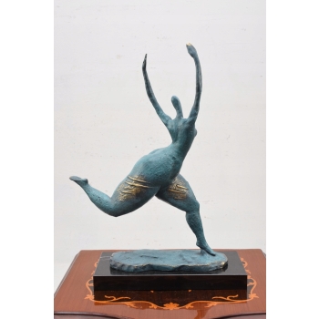 Łgarska Kobieta - Figura Rzeźba z Brązu - Brąz Patyna - Dekoracja