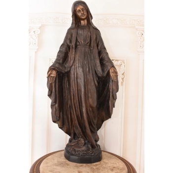 Ogromna Matka Boska Maryja Figura Rzeźba z Brązu 81cm