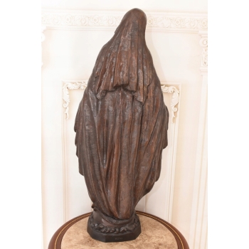 Ogromna Matka Boska Maryja Figura Rzeźba z Brązu 81cm