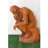 Duża Rzeźba wg Auguste Rodin - Męski Akt Myśliciel Filozof Figura z Żeliwa