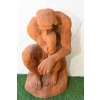 Duża Rzeźba wg Auguste Rodin - Męski Akt Myśliciel Filozof Figura z Żeliwa