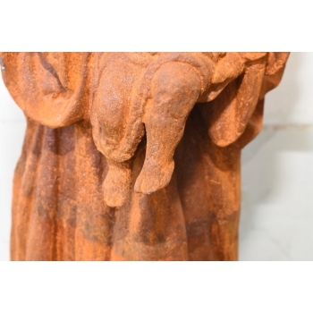 Żeliwna figura - Maryja Matka Boska Maria z Dzieciątkiem Jezus