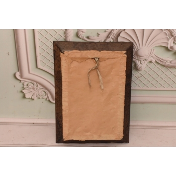 Chata w Górach - Pejzaż Lasu - Jezioro Las - Obraz Olejny - Złota Rama