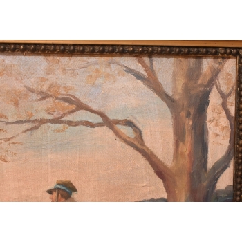 Jerzy Kossak - Ułan Na Koniu w Czasie Zimy - Polski Obraz Olejny