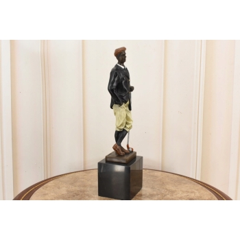 Elegancki Golfista - Golf - Figura Rzeźba z Brązu - Prezent