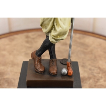 Elegancki Golfista - Golf - Figura Rzeźba z Brązu - Prezent