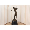 Golfista z Kijem - Golf - Figura z Brązu Rzeźba Posąg - Prezent