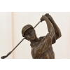Golfista z Kijem - Golf - Figura z Brązu Rzeźba Posąg - Prezent