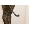 Golfista z Kijem - Golf - Figura z Brązu Rzeźba Posąg - Prezent