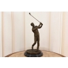 Golfista Uderzający Piłeczkę - Golf - Figura z Brązu Rzeźba Posąg - Prezent