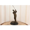 Golfista Uderzający Piłeczkę - Golf - Figura z Brązu Rzeźba Posąg - Prezent