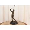 Golfista Uderzający Piłeczkę - Golf - Figura z Brązu Rzeźba Posąg - Prezent