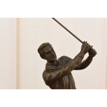 Golfista Uderzający Piłeczkę - Golf - Figura z Brązu Rzeźba Posąg - Prezent