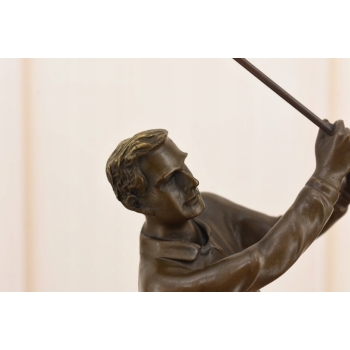 Golfista Uderzający Piłeczkę - Golf - Figura z Brązu Rzeźba Posąg - Prezent