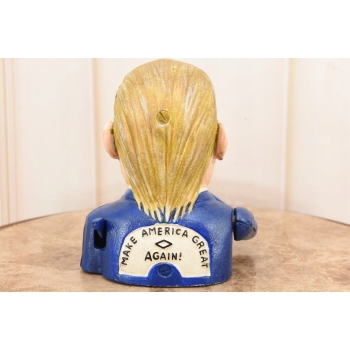 Ruchoma Skarbonka Donald Trump - Make America Great Again - Figura Żeliwo