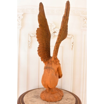 Żeliwna Figura - Skrzydlaty Anioł - Anielica - Rustykalna Figurka