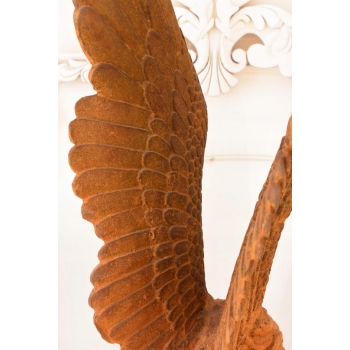 Żeliwna Figura - Skrzydlaty Anioł - Anielica - Rustykalna Figurka